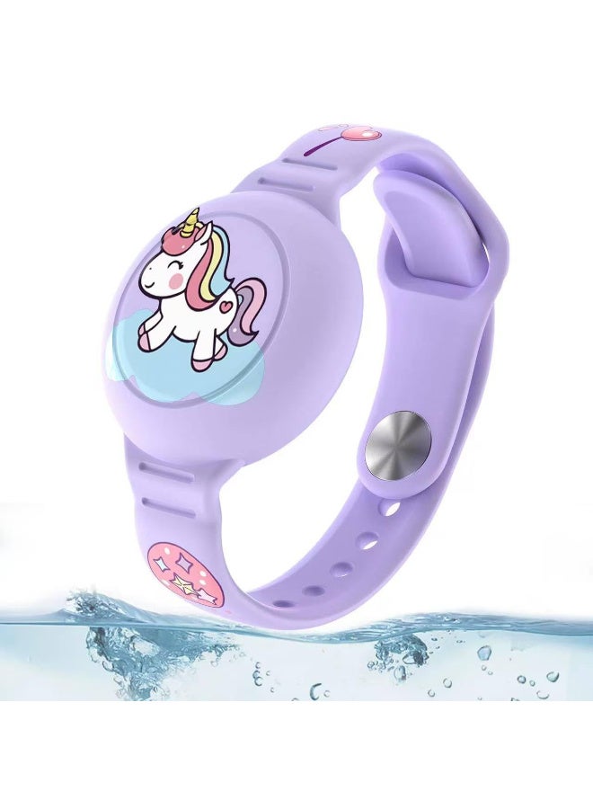 ECO Case Silicone Waterproof Bracelet for Tag, Hidden Design Wristband Case with Drop Protection, Pink Comfortable Tracker Band for Kids and Adults (Horse) - Image 1